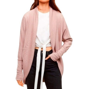 Aritzia Wilfred Blush Pink Cotton Diderot Cardigan Sweater Medium